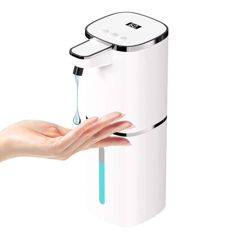 Ohifast Automatic Liquid Soap Dispenser Touchless  Usb Rechargeable Smart Hand Soap Dispenser  9-Level Adjustable  Physical Button Operation  13.5Oz/400Ml Wall Mounted For Bathroom Kitchen Dish Soap - Image 1