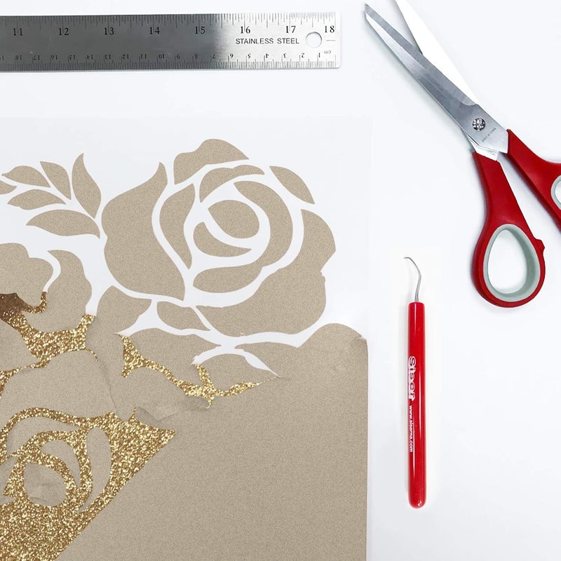 Siser Glitter HTV 118x5ft Roll  Iron on Heat Transfer Vinyl Old Gold - Image 4