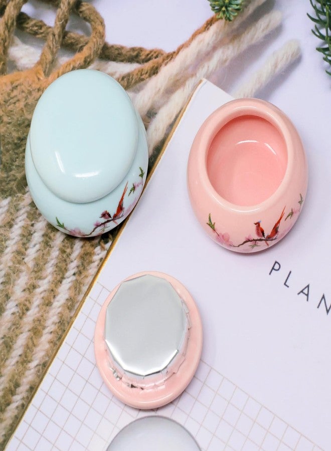 yueton 2 Pack Chinese Style Porcelain Dappen Dish Acrylic Liquid Power Ceramic Container for Home Nail Art Supplies, Salon - Image 4