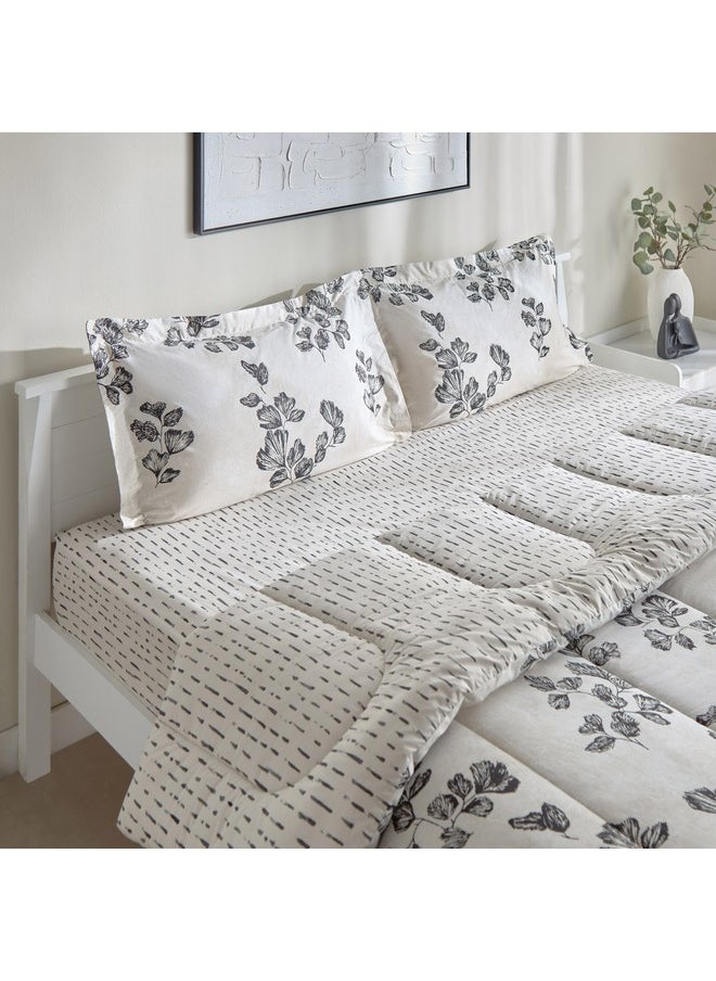 Home Box Luxot 3-Piece Monoleaf Printed Cotton Twin Comforter Set 160 x 220 cm  - Image 2