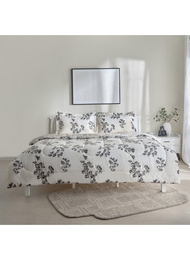 Home Box Luxot 3-Piece Monoleaf Printed Cotton Twin Comforter Set 160 x 220 cm  - Image 3