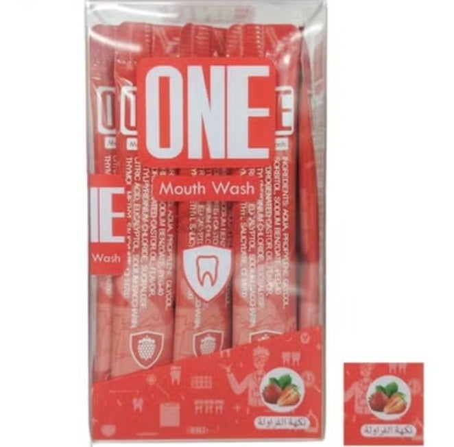 Strawberry flavor mouthwash strips 20 strips x 12ml