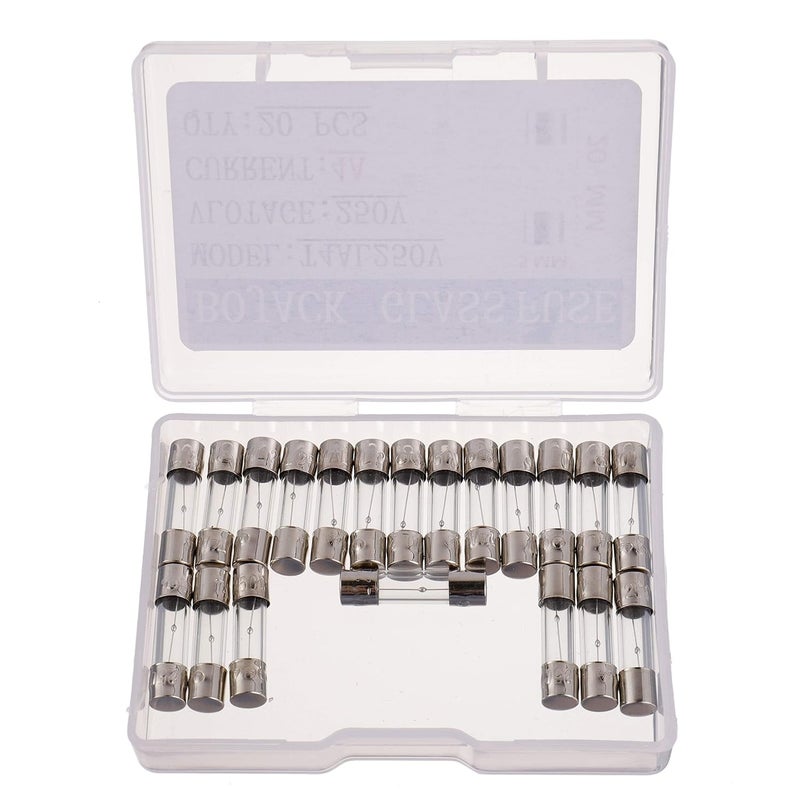 BOJACK فيوزات بطيئة الانفجار T4AL250V 5x20mm 4A 250V (عبوة من 20) - Image 2