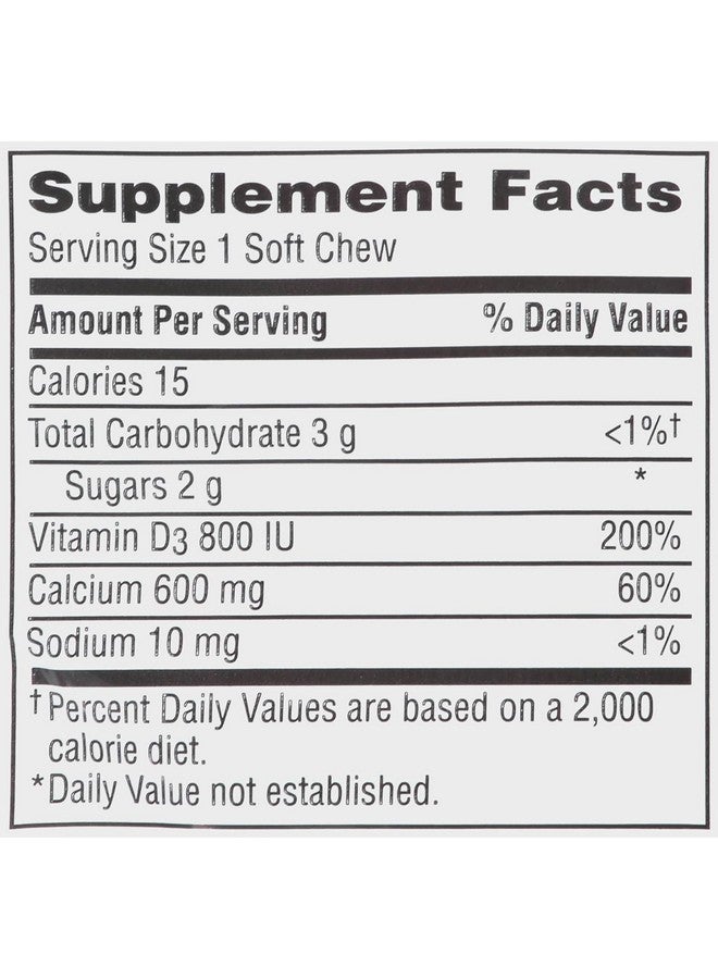 Caltrate Calcium & Vitamin D Soft Chews Vanilla Creme 60 Each (Pack of 2) - Image 5