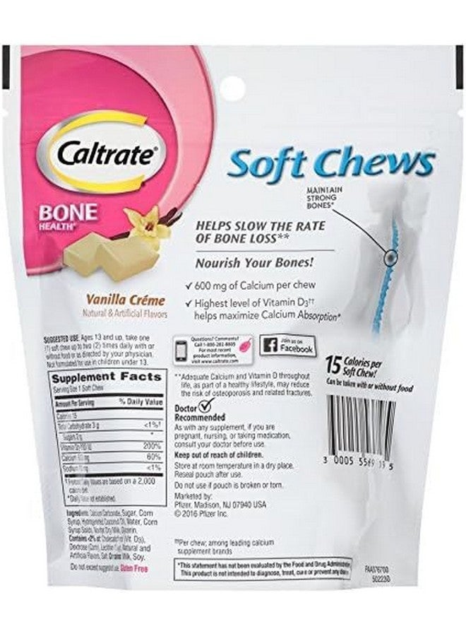 Caltrate Calcium & Vitamin D Soft Chews Vanilla Creme 60 Each (Pack of 2) - Image 4