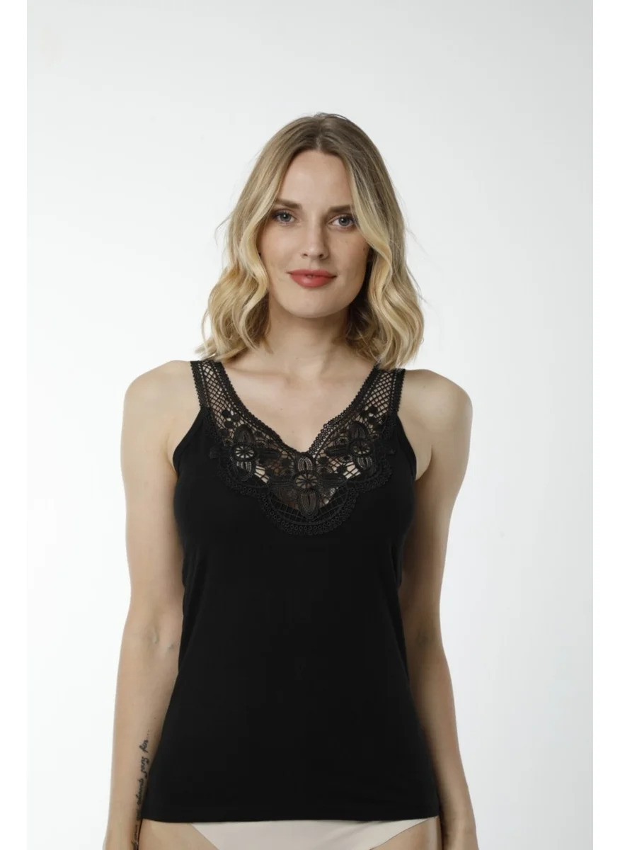 أتش أم دي 2477 Thick Strap Cotton Women's Athlete - Black