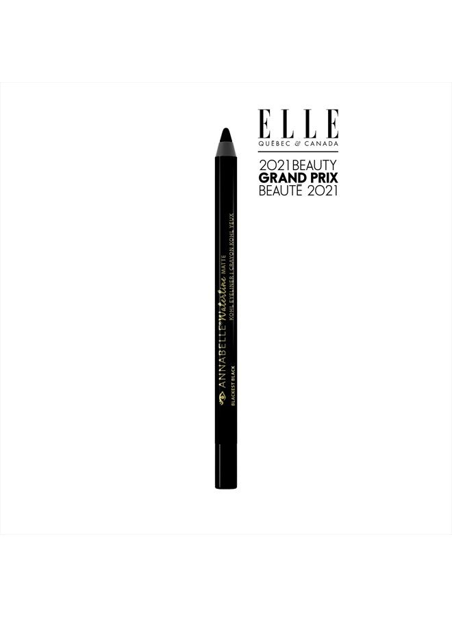 Annabelle Waterline Matte Kohl Eyeliner, Blackest Black, Crayon - Image 2