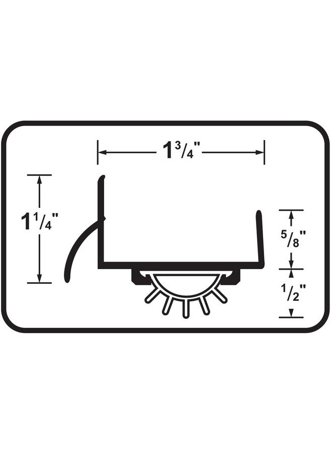 M-D Building Products 69554 36 in. Bronze Aluminum U-Shape Commercial Screw-on Under Door Seal - Image 3