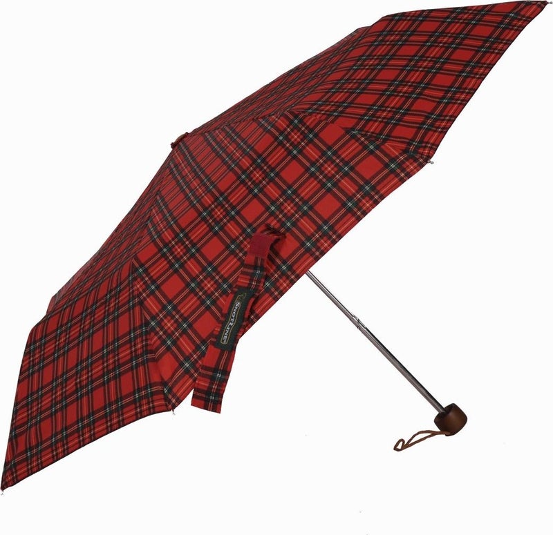 April Snotline Women's Umbrella Super Mini Plaid Pattern Red 08L  - Image 1