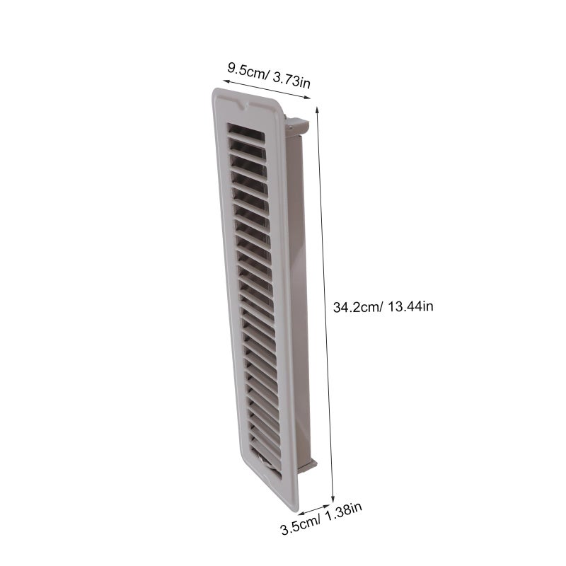 Dark Brown 2x12 Inch Metal Floor Register Vent Cover With Damper Walkable Return Air Grille - Image 3