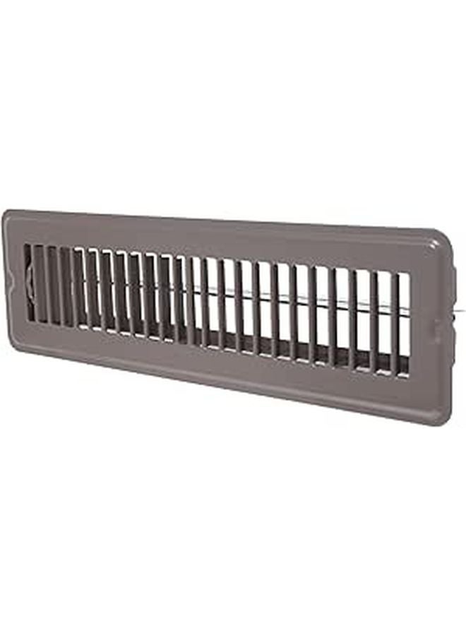 Dark Brown 2x12 Inch Metal Floor Register Vent Cover With Damper Walkable Return Air Grille - Image 1