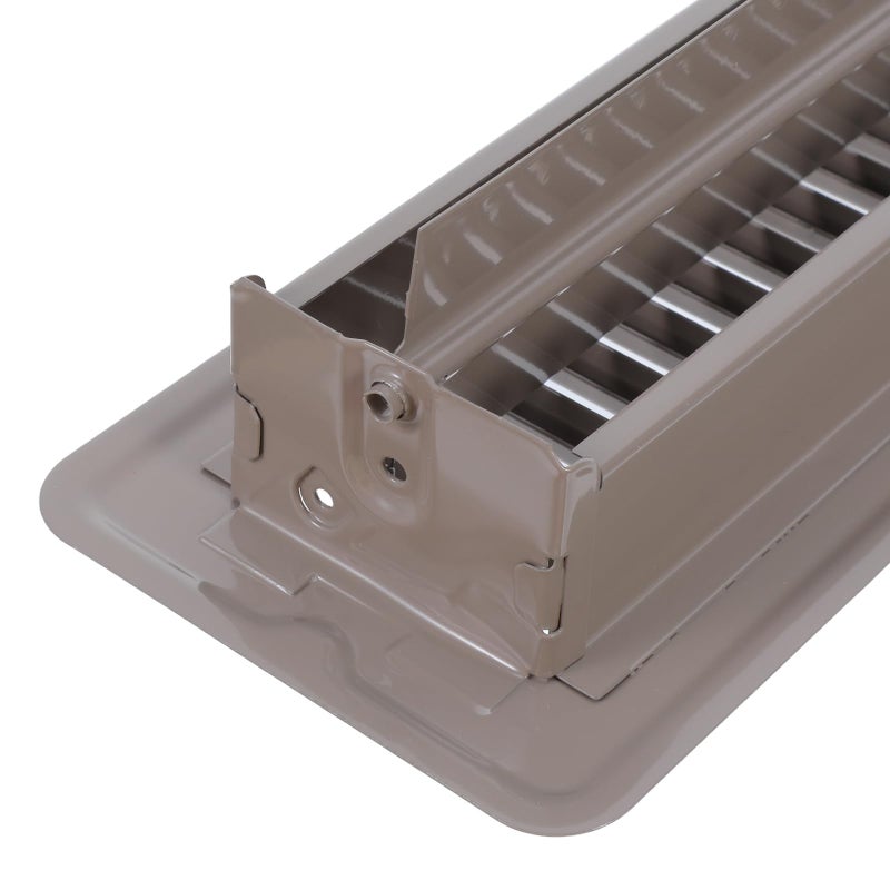 Dark Brown 2x12 Inch Metal Floor Register Vent Cover With Damper Walkable Return Air Grille - Image 4