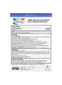 Icy Hot Icy Hot, Original Pain Relief Patch, 5 Patches  - Image 2