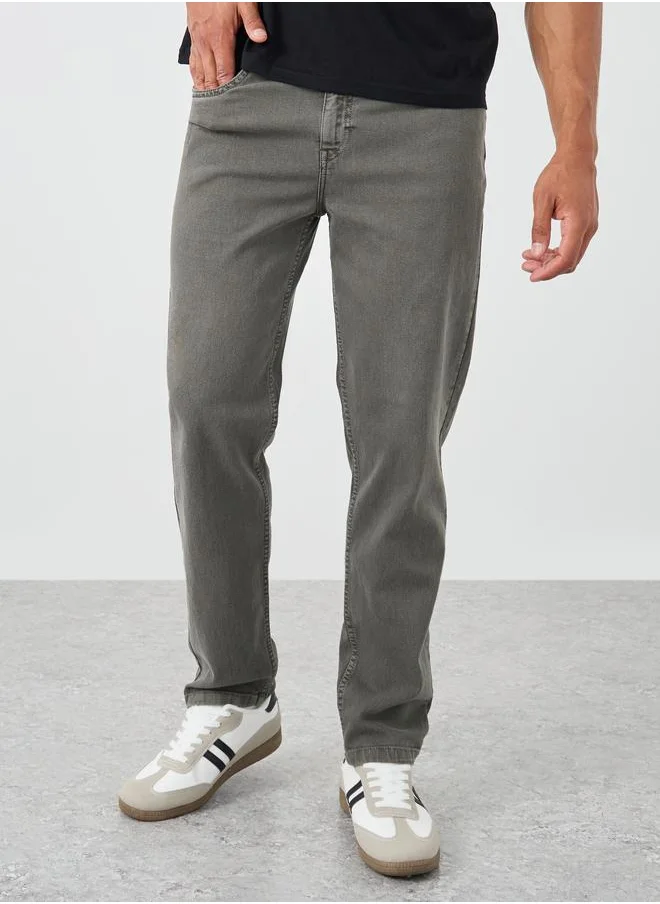 ستايلي Styli Mid Rise Regular Fit Jeans