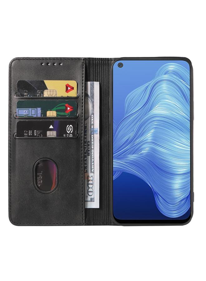اس-توب جراب هاتف Realme 7 5G بإغلاق مغناطيسي من الجلد - Image 3