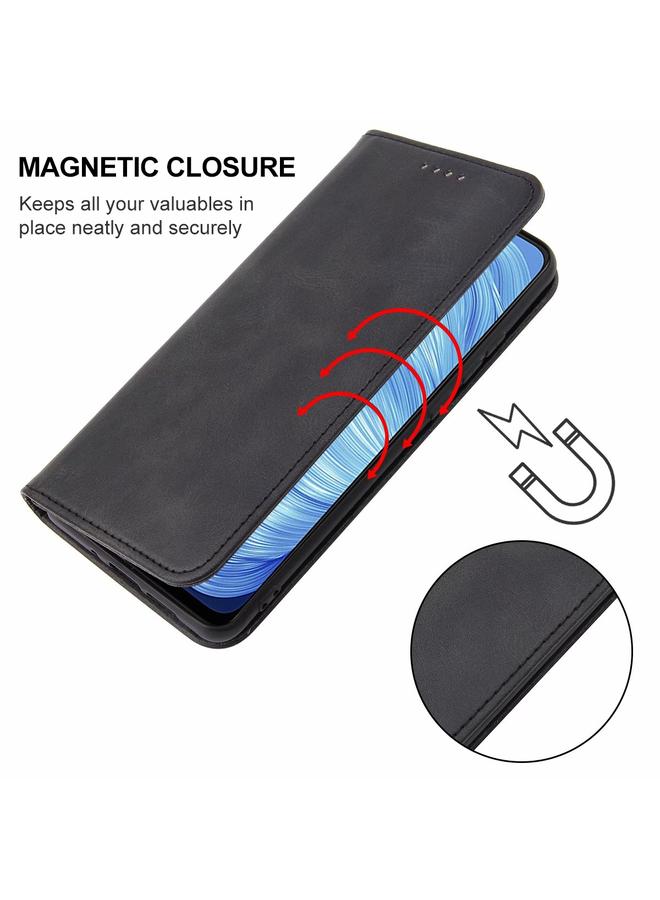 اس-توب جراب هاتف Realme 7 5G بإغلاق مغناطيسي من الجلد - Image 5