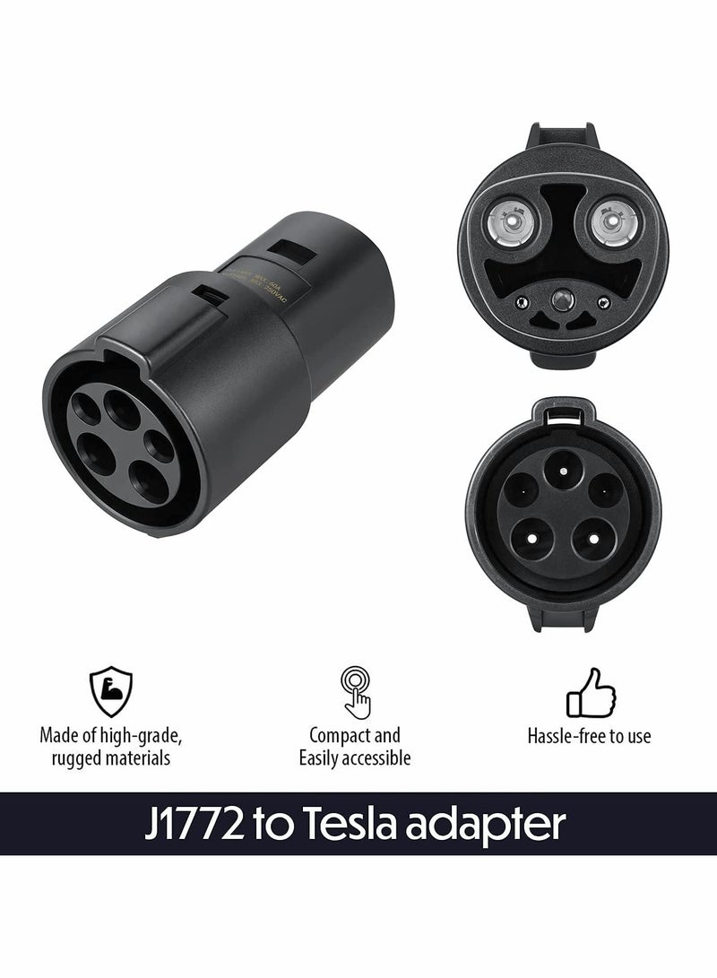 J1772 to Tesla Charging Adapter, 80A/240 VAC, IP54 SAE J1772 EV Charger Adapter Compatible with Tesla Model 3/Y/S/X, Only for Tesla Owners - Image 3