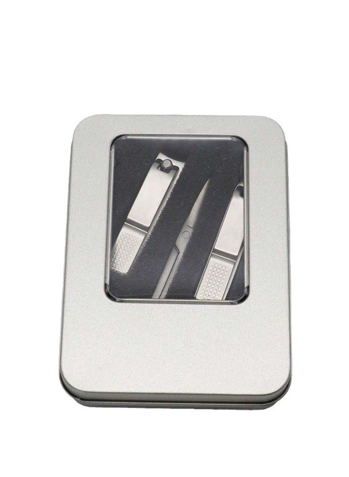 جلوسكي مجموعة مقص الأظافر من الفولاذ المقاوم للصدأ ، مجموعة أدوات العناية بالأظافر الشخصية ، مجموعة العناية بالأظافر المكونة من 5 قطع ، مقص الأظافر ، مقص تقليم الحاجب ، مجموعة مقص الأظافر للسفر أو المنزل - Image 4