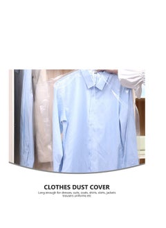 Generic 50Pcs Garment Bags Clear Clothing Dust Cover Hanging Closet Storage Bags Shoulder Protectors Cover Shield for Home Closet 60x100cm  - Image 3