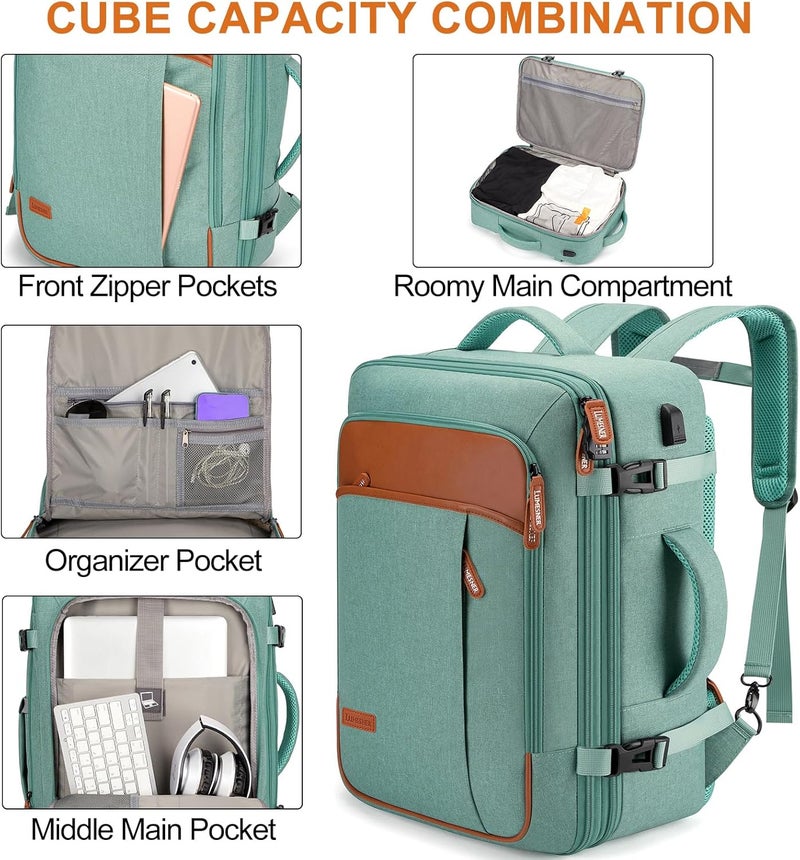 Lumesner Unisex Lumesner Travel Bussiness Laptop Backpack Carry on backpack,Travel backpack - Image 4