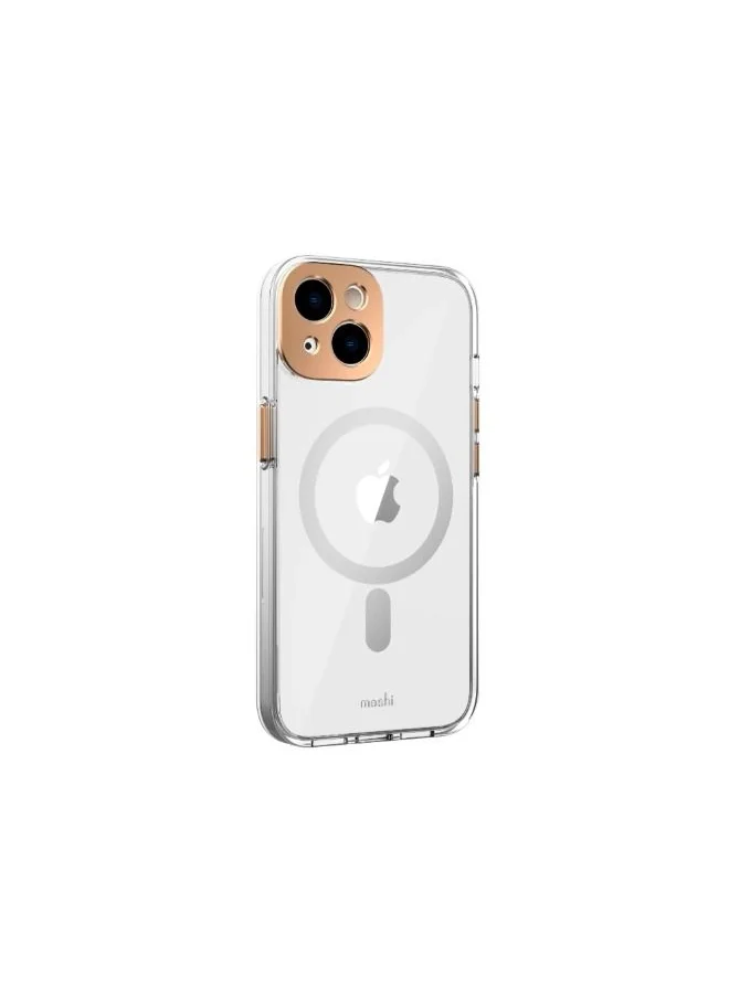 Moshi Moshi iGLAZE Apple iPhone 14 6.1" Case with MagSafe & Cam Cover - Sunset Gold