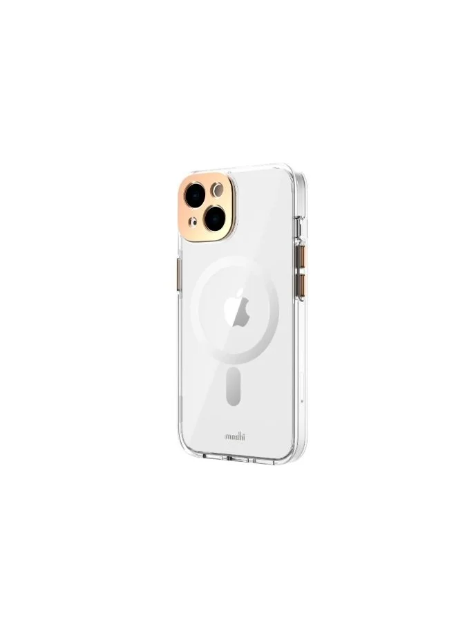 Moshi Moshi iGLAZE Apple iPhone 14 6.1" Case with MagSafe & Cam Cover - Sunset Gold