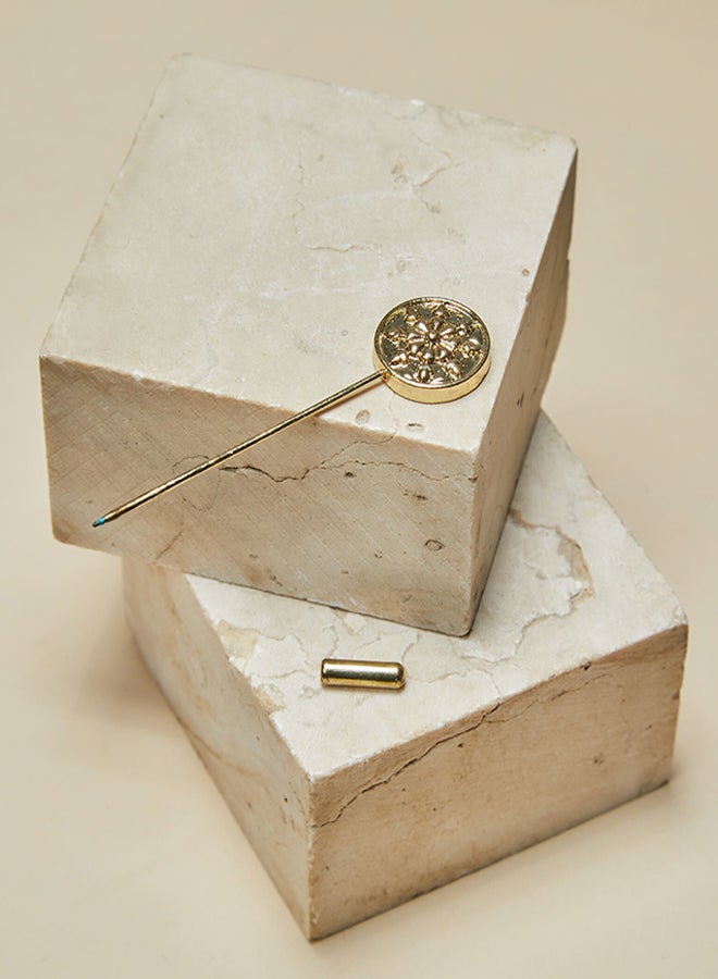 Tie Shop - Pin With Cover - Gold For Women