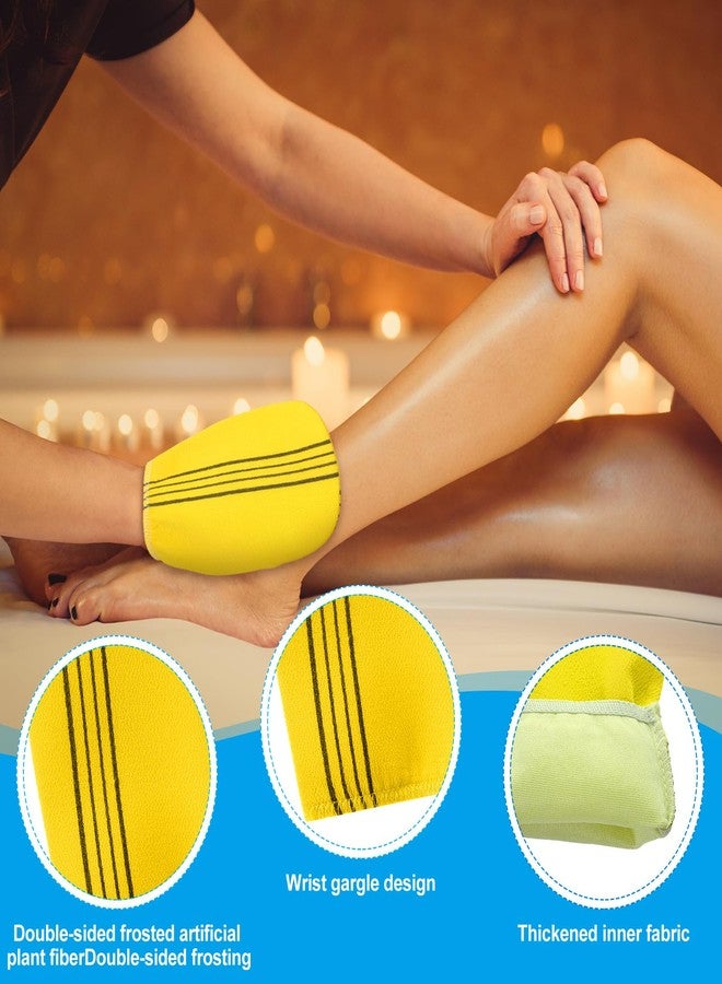 Tatuo 8 Pcs Korean Exfoliating Mitt Korean Scrub Mitt Asian Exfoliating Gloves 5.12 x 6.69 Inches Colorful Body Scrub Washcloth For Smooth Cleaning Skin, Reducing Dirt And Grease - Image 4
