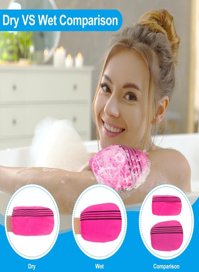Tatuo 8 Pcs Korean Exfoliating Mitt Korean Scrub Mitt Asian Exfoliating Gloves 5.12 x 6.69 Inches Colorful Body Scrub Washcloth For Smooth Cleaning Skin, Reducing Dirt And Grease - Image 5
