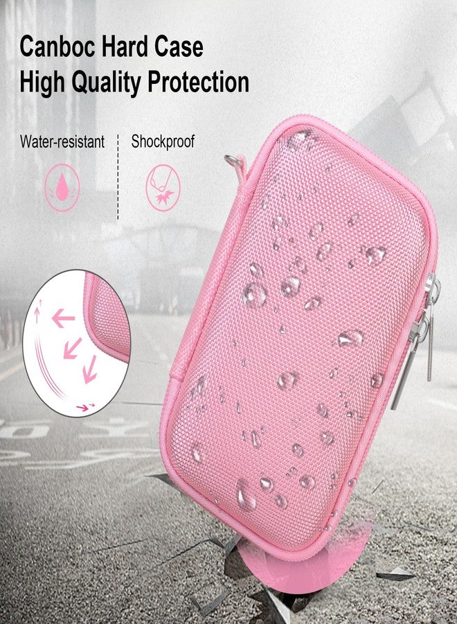 Canboc Carrying Case for Sony ZV-1 Digital Camera for Content Creators, Sony ZV1 Vlogging Camera Bag, Zipper Mesh Pocket fits USB Cable, Batteries, Pink - Image 4