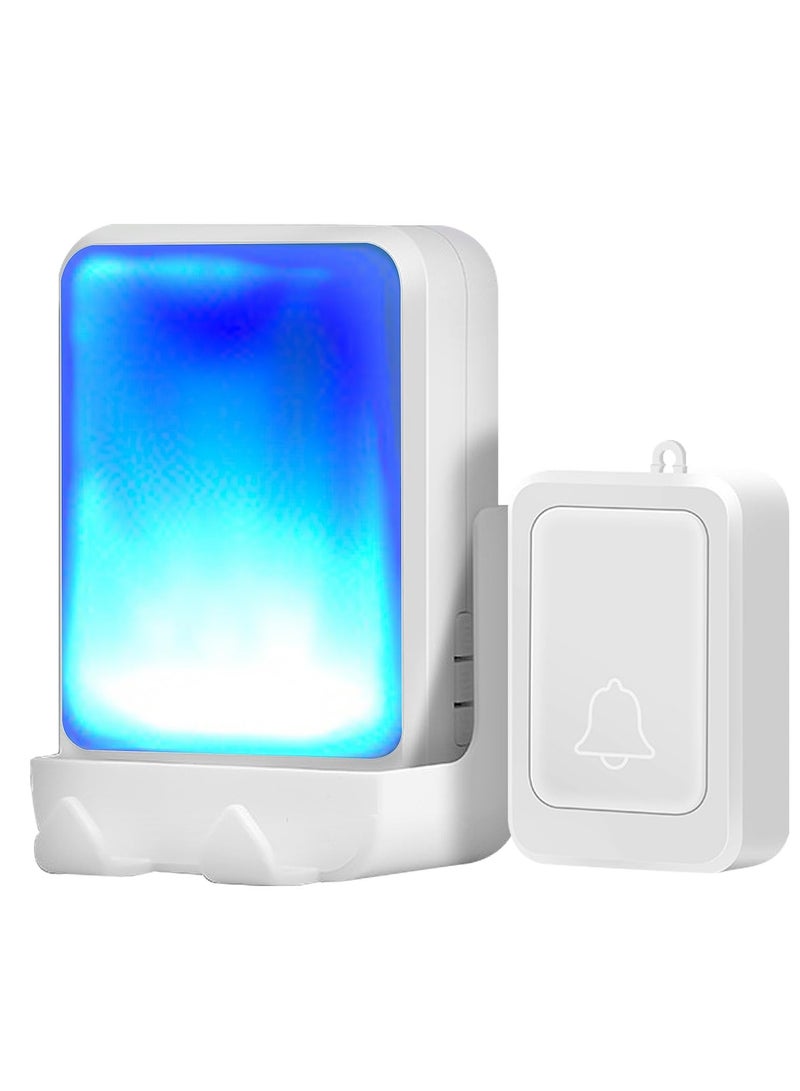 Loud Flash Doorbell with 7 Colors of Bright Light and 4 Volumes, The Deaf/Hard of Hearing Favorite Music, Ring Doorbell Wireless with Sound LED Flash Door Bell for Home  - Image 1