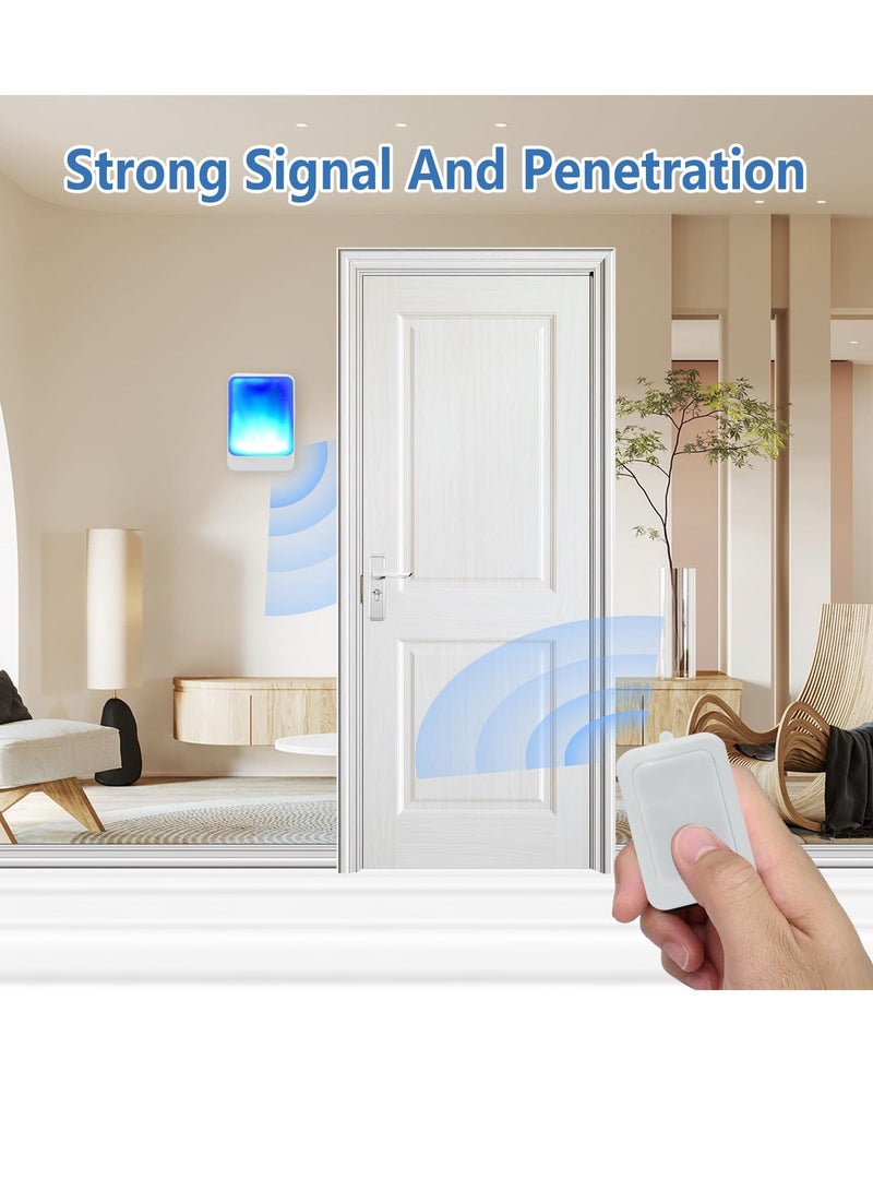 Loud Flash Doorbell with 7 Colors of Bright Light and 4 Volumes, The Deaf/Hard of Hearing Favorite Music, Ring Doorbell Wireless with Sound LED Flash Door Bell for Home  - Image 2