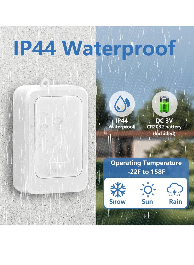 Loud Flash Doorbell with 7 Colors of Bright Light and 4 Volumes, The Deaf/Hard of Hearing Favorite Music, Ring Doorbell Wireless with Sound LED Flash Door Bell for Home  - Image 3
