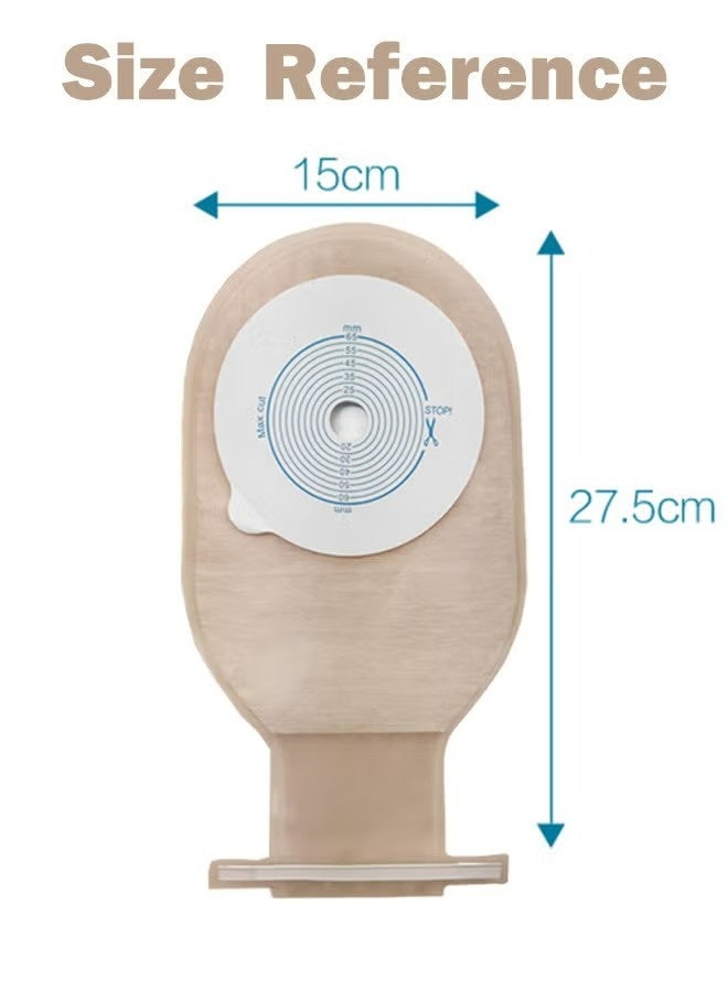 10 PCS Ostomy Colostomy Supplies, Colostomy Bag, One-Piece Drainable Pouches with Twist-Tie for Ileostomy Stoma Care, Cut to Fit (Max 20-65mm) - Image 2