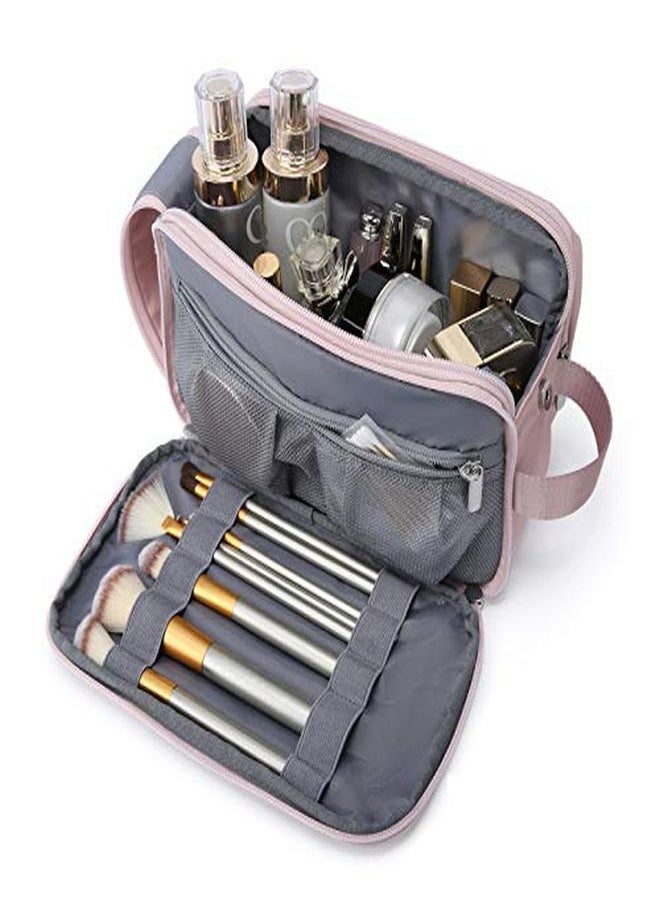 BAGSMART - Bag For Women, Bagsmart Travel Toiletry Organizer Dopp Kit Water-Resistant Shaving Bag For Toiletries Accessories, Pink - Image 1
