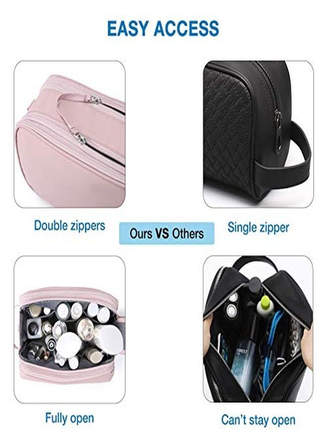 BAGSMART - Bag For Women, Bagsmart Travel Toiletry Organizer Dopp Kit Water-Resistant Shaving Bag For Toiletries Accessories, Pink - Image 1