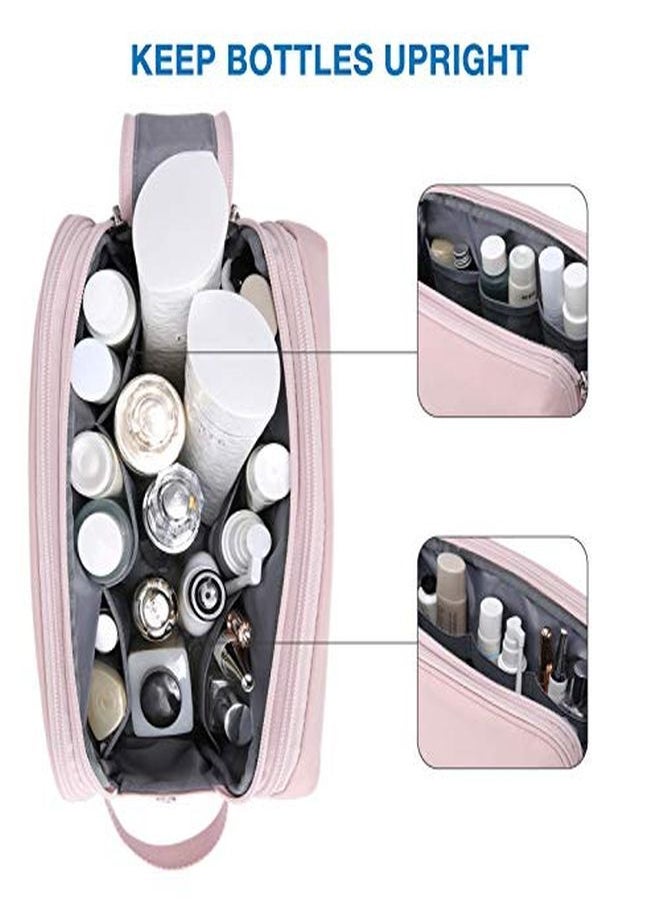 BAGSMART - Bag For Women, Bagsmart Travel Toiletry Organizer Dopp Kit Water-Resistant Shaving Bag For Toiletries Accessories, Pink - Image 1