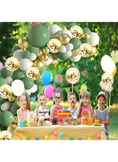 Zeemey 128-pcs Olive Green Latex Decorative Balloon Arch Garland Set - Perfect for Graduation Baby Shower Wedding Birthday Bachelorette Party Backdrop Decoration - Suitable for Indoor and Outdoor  - Image 4