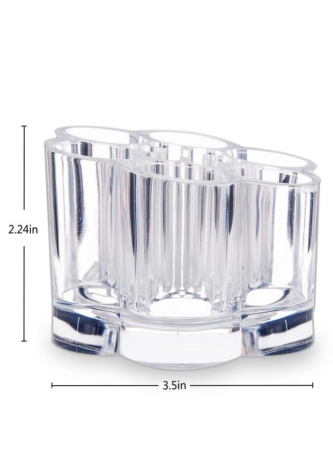 MOSIKER Acrylic Lipstick Holder,Small Flower Clear Compact Chapstick Lip Gloss Liner Nail Brush Organizer with 12 Slots - Image 2