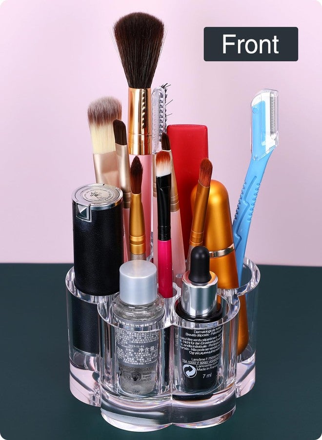 MOSIKER Acrylic Lipstick Holder,Small Flower Clear Compact Chapstick Lip Gloss Liner Nail Brush Organizer with 12 Slots - Image 5