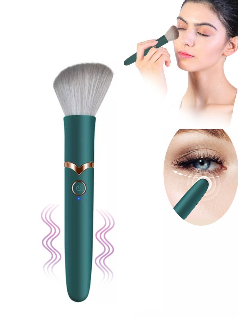 Electric Vibrating Makeup Brush with USB Rechargeable – Soft Bristles for Flawless Foundation Application - Image 1