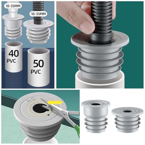 RecDec 2 Pack Washing Machine Drain Hose Seal Plug Odor-Free Silicone Sealing Stopper Cover Cap for Washer Drainage Plumbing Pipe Hole Dishwasher Sewer Blunder Laundry Room Bathroom Kitchen - Image 2