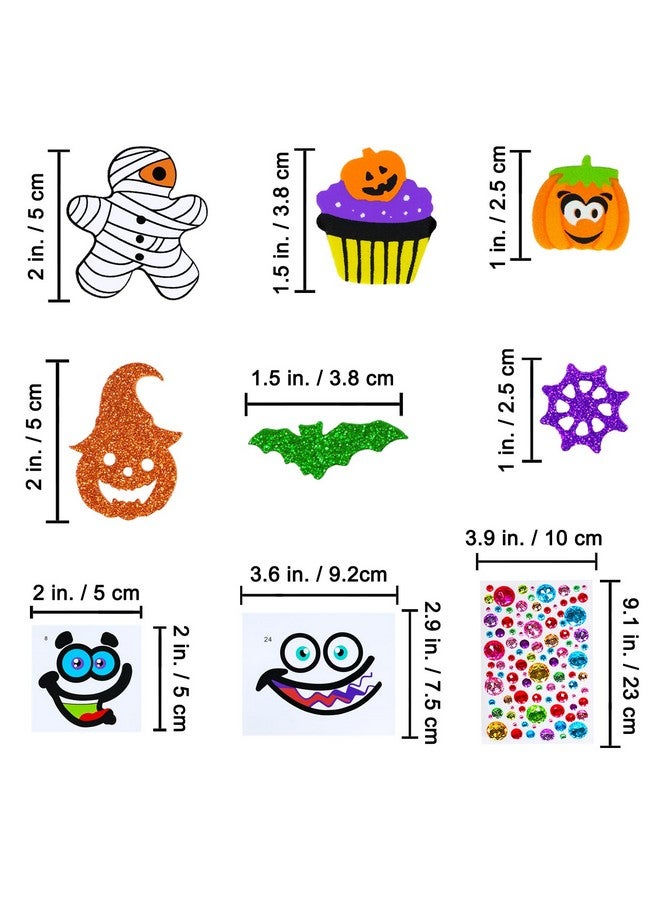 وينلين 48 مجموعة من ملصقات تزيين اليقطين في الهالوين ومجموعات الحرف اليدوية ووجوه مضحكة وفوانيس جاك اللامعة وفنون الهالوين والحرف اليدوية للأطفال وأنشطة الفصول الدراسية ومشاريع فنية وهدايا الحفلات - Image 4