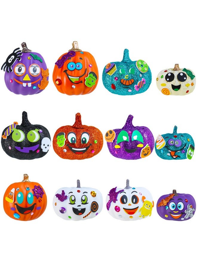 وينلين 48 مجموعة من ملصقات تزيين اليقطين في الهالوين ومجموعات الحرف اليدوية ووجوه مضحكة وفوانيس جاك اللامعة وفنون الهالوين والحرف اليدوية للأطفال وأنشطة الفصول الدراسية ومشاريع فنية وهدايا الحفلات - Image 2