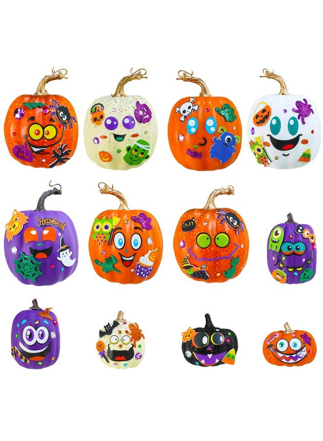 وينلين 48 مجموعة من ملصقات تزيين اليقطين في الهالوين ومجموعات الحرف اليدوية ووجوه مضحكة وفوانيس جاك اللامعة وفنون الهالوين والحرف اليدوية للأطفال وأنشطة الفصول الدراسية ومشاريع فنية وهدايا الحفلات - Image 3