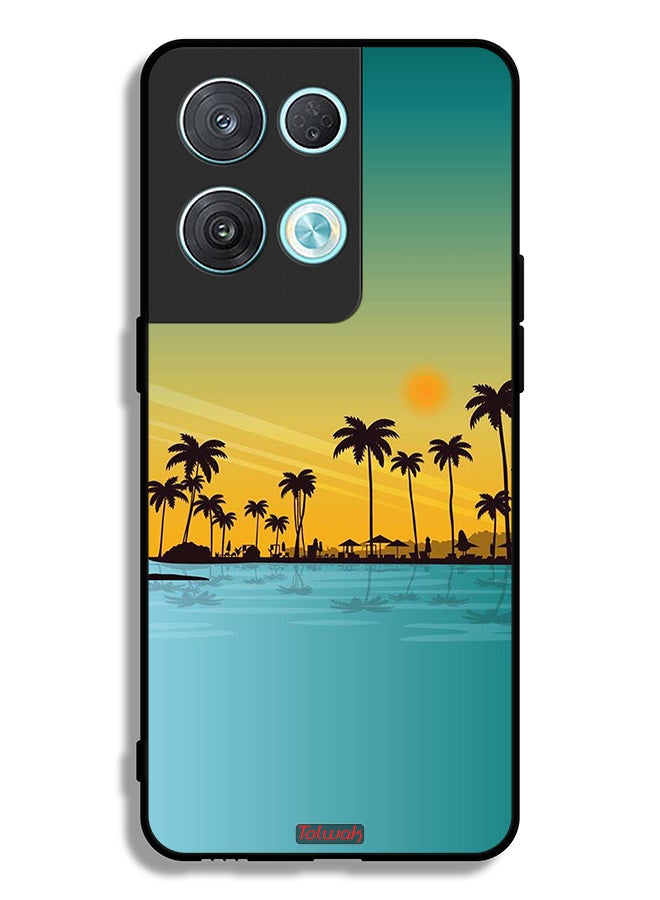 Tolwak غطاء حماية أوبو رينو8 برو 5G فن تجريدي مناظر طبيعية - Image 2