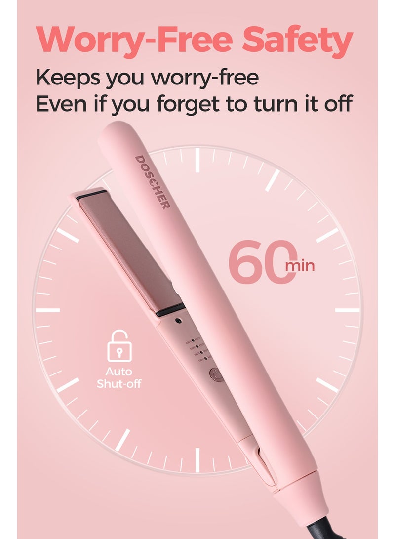 دوشر مملس شعر سيراميك جهاز فرد الشعر بألواح عائمة ثلاثية الأبعاد، حرارة حتى 230° مئوية مع إعدادات متعددة، جهد مزدوج، سلك دوار 2 متر، إيقاف تلقائي وضمان سنتين - Image 5