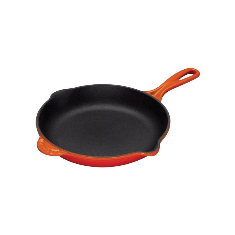 Le Creuset Le Creuset Enameled CastIron 1134Inch Skillet with Iron Handle Flame 