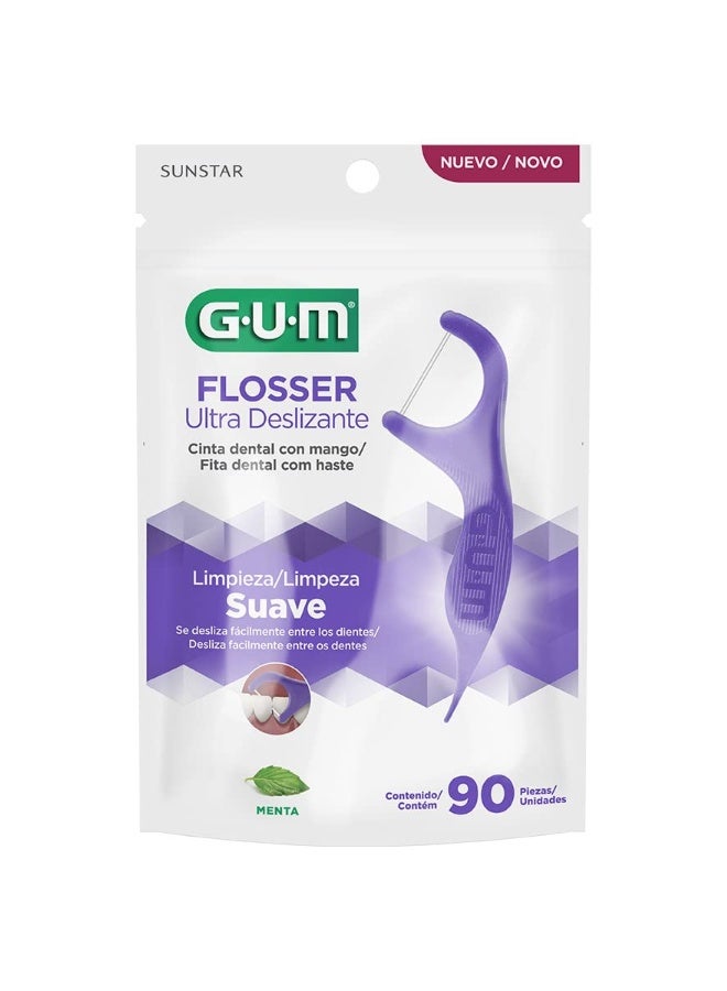 Gum Gum Comfort Slide Flossers For Tight SpacesFresh MintDental Floss Picks90 Count - Image 5