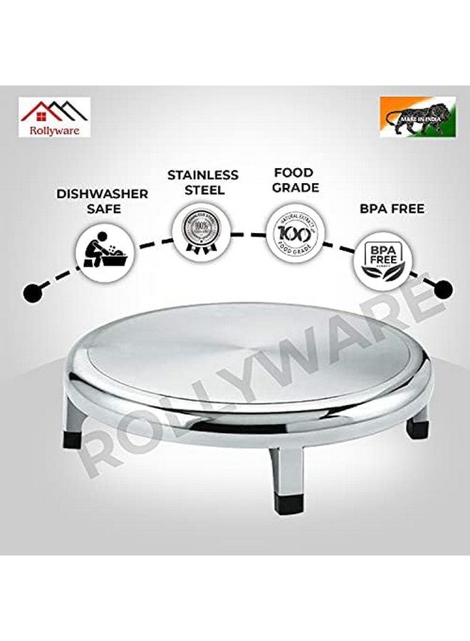 Rollyware 100% Stainless Steel Joint Less Design Polpat, Chakla 25% Less Effort Working The Dough, Upgrade Your Baking, Non-Stick & Zero Maintenance(Steel CHAKLA) - Image 3